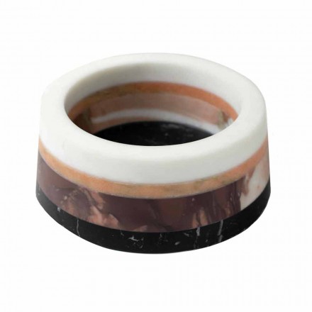 Italský luxusní vrstvený mramorový středový kontejner - Leonida Viadurini