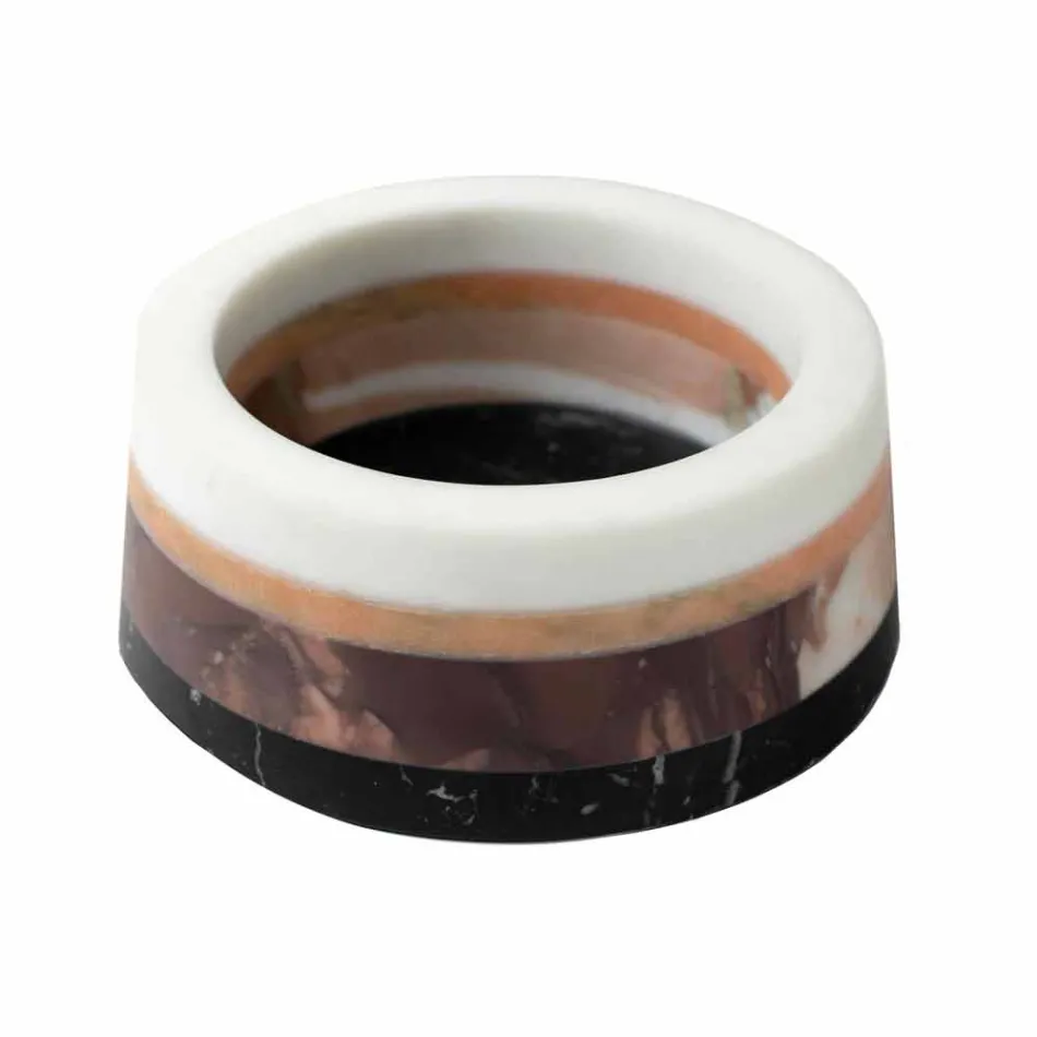 Italský luxusní vrstvený mramorový středový kontejner - Leonida Viadurini