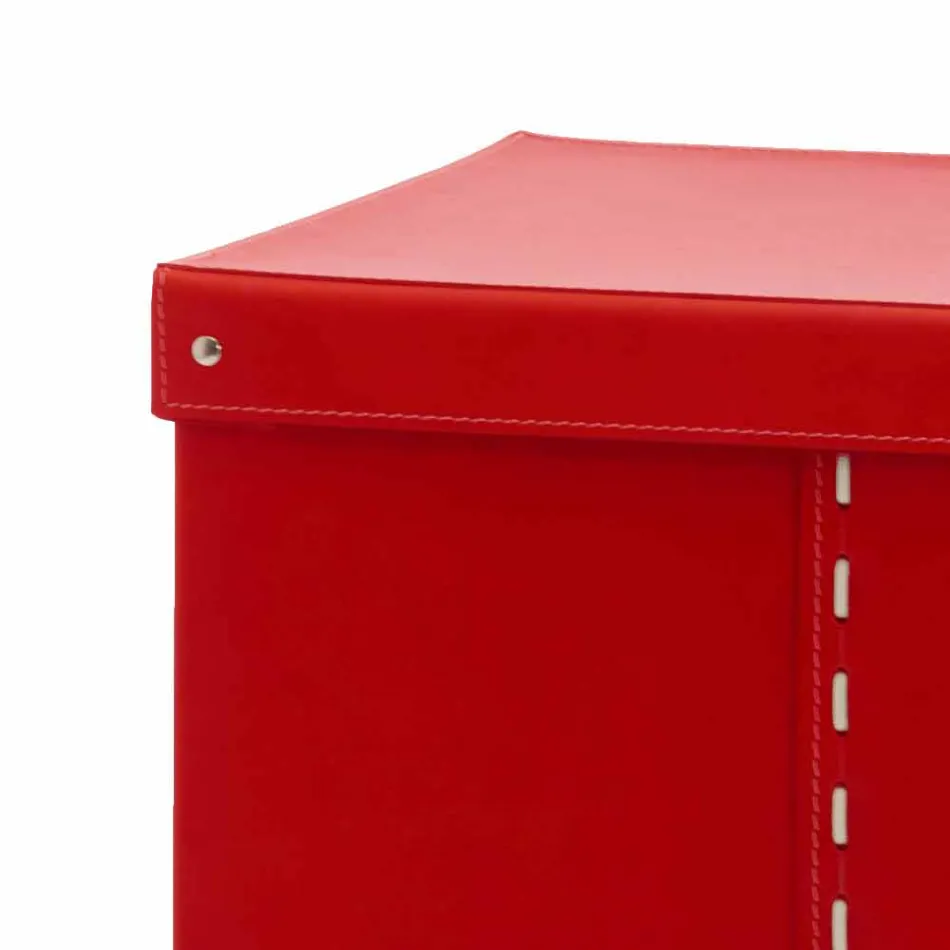 Moderní úložný box v regenerované kůži Made in Italy - Gabry Viadurini