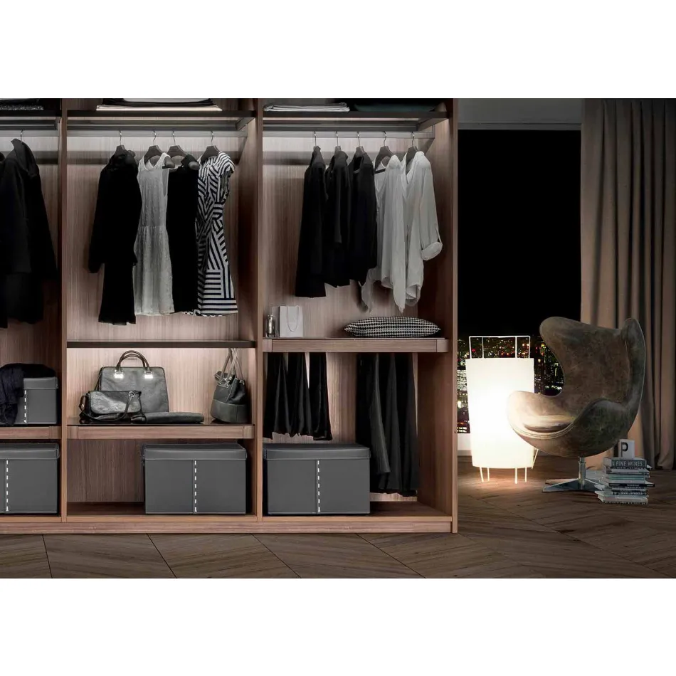 Moderní úložný box v regenerované kůži Made in Italy - Gabry Viadurini