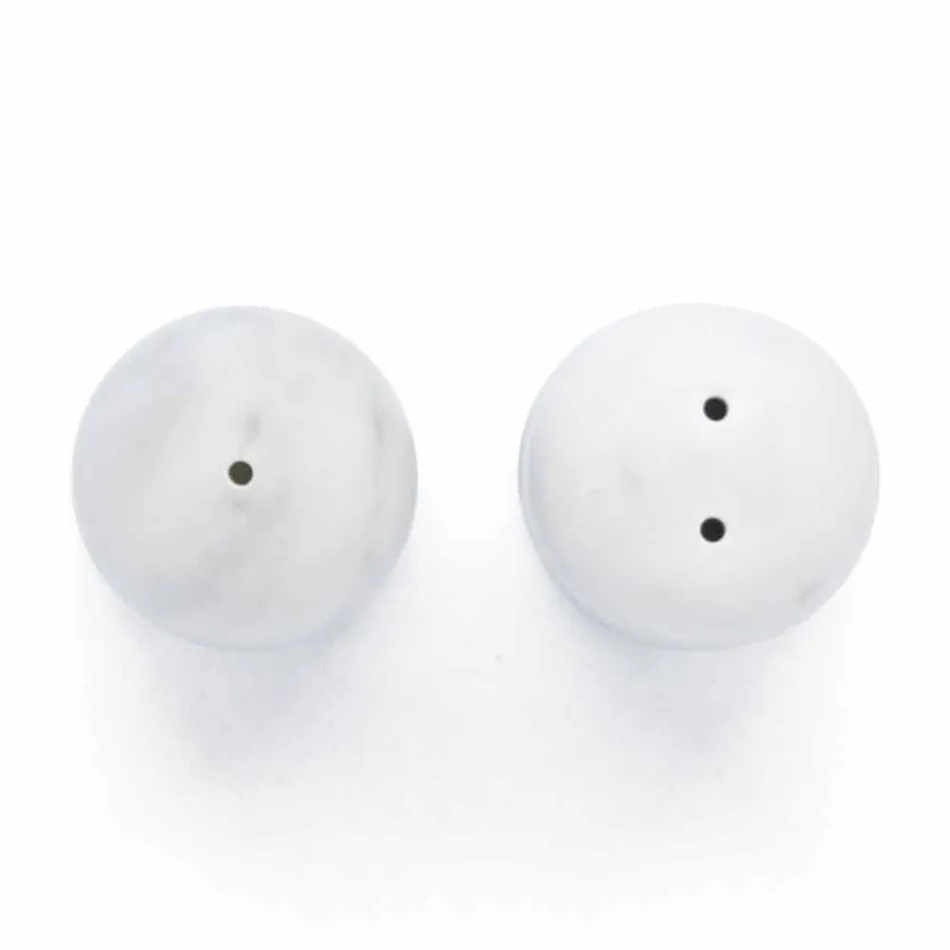 Kontejnery na sůl a pepř v Carrara a Marquinia Marble Vyrobeno v Itálii - Xino Viadurini