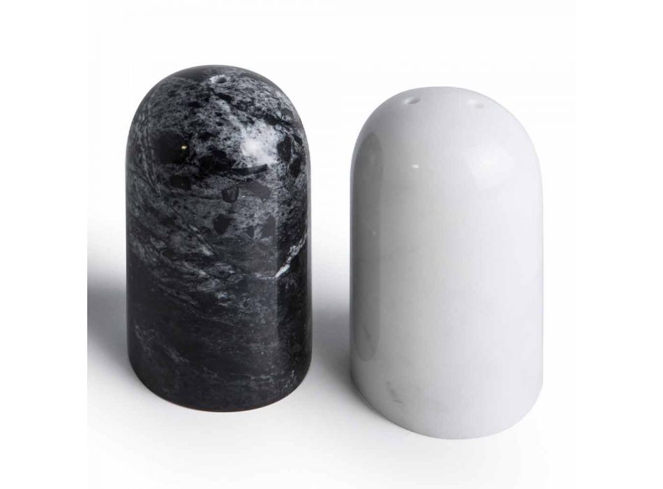 Kontejnery na sůl a pepř v Carrara a Marquinia Marble Vyrobeno v Itálii - Xino Viadurini