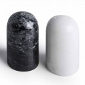 Kontejnery na sůl a pepř v Carrara a Marquinia Marble Vyrobeno v Itálii - Xino