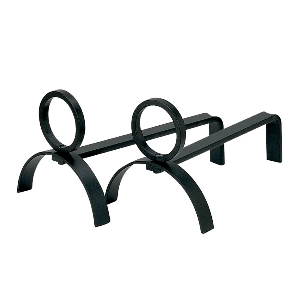 Pár kovových krbových kamen Andirons Výška 21 cm Made in Italy - Sari Viadurini