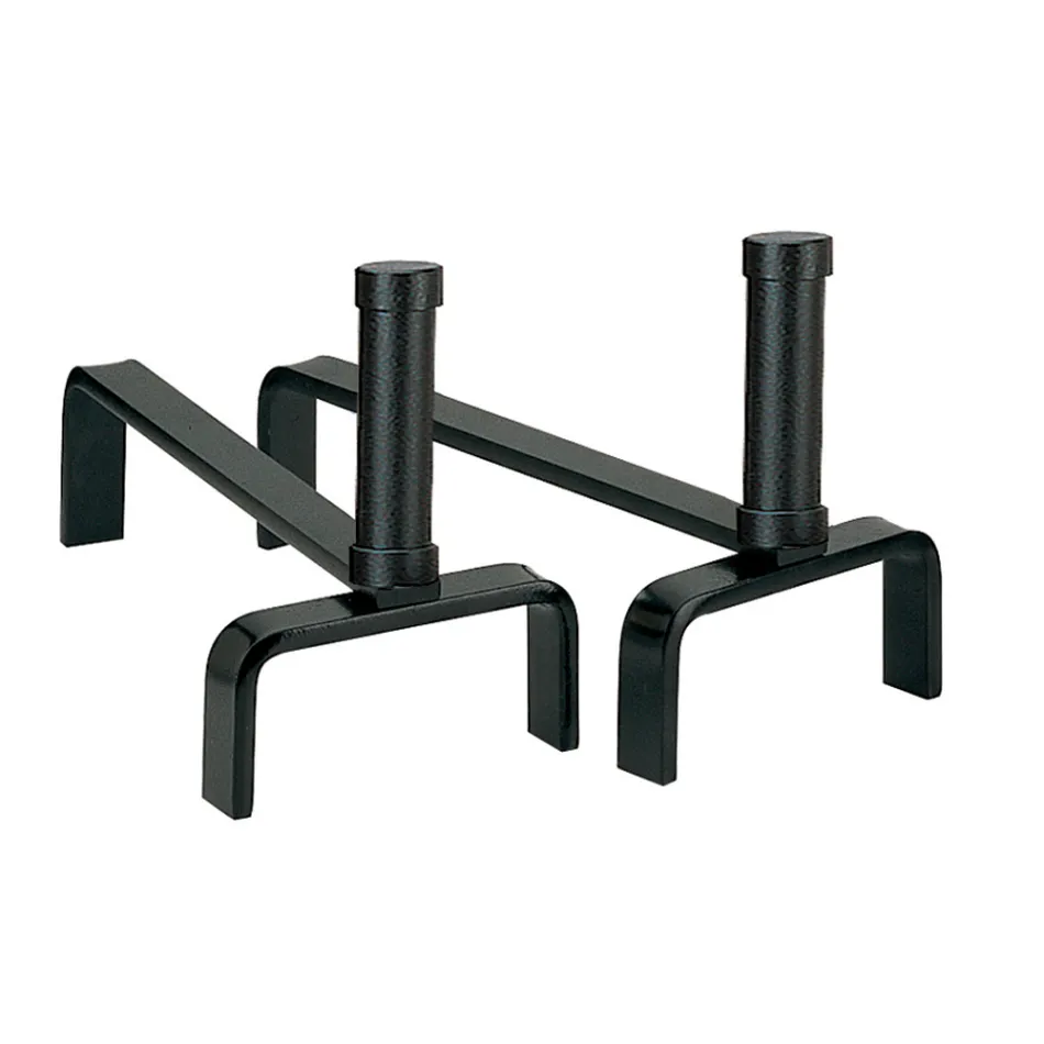 Pár kovových krbových kamen Andirons Výška 22 cm Made in Italy - Tucano Viadurini