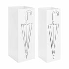 Dvojice deštníkových stojanů v bílé nebo Taupe Homemotion Steel - Brello Viadurini