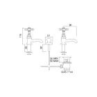 Pár mosazných umyvadlových kohoutků Vintage Design Made in Italy - Elisea Viadurini