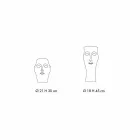 Dvojice keramických ozdob ve tvaru obličeje, vyrobené v Itálii - Visage Viadurini