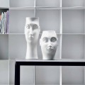 Dvojice keramických ozdob ve tvaru obličeje, vyrobené v Itálii - Visage