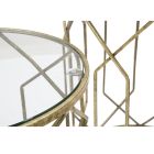 Dvojice železných konferenčních stolků s kulatou skleněnou deskou - Etro Viadurini
