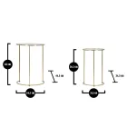 Dvojice kulatých konferenčních stolků ze skla a zlaté žehličky - Avola Viadurini