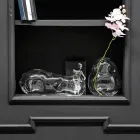 Pár průhledných foukaných skleněných dekorativních váz, vyrobené v Itálii - Pedro Viadurini