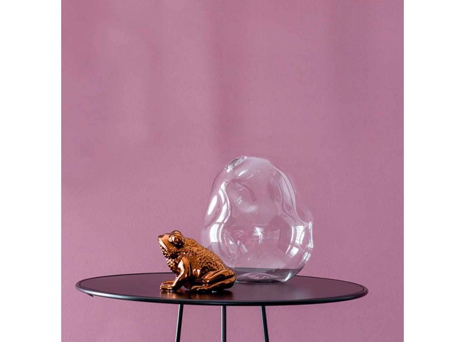 Pár průhledných foukaných skleněných dekorativních váz, vyrobené v Itálii - Pedro Viadurini
