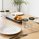 Dvojice vaniček v černém nebo zlatém lakovaném ocelovém moderním designu - Savona Viadurini