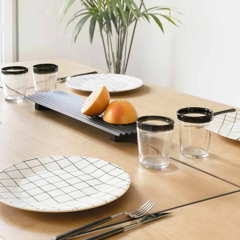 Dvojice vaniček v černém nebo zlatém lakovaném ocelovém moderním designu - Savona Viadurini