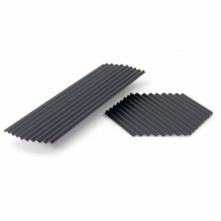 Dvojice vaniček v černém nebo zlatém lakovaném ocelovém moderním designu - Savona Viadurini