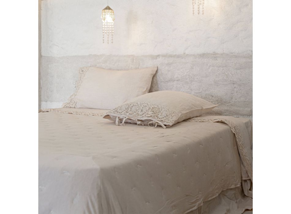 Luxusní lehké povlečení a žerzejový prošívaný přehoz na postel - Gibbo Viadurini