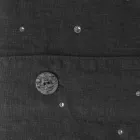 Černý lněný povlak na přikrývku s krystaly na luxusní manželskou postel - Damante Viadurini