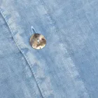 Světle modrý povlečení na dvojitou přikrývku s knoflíky a klopou - Ljuba Viadurini