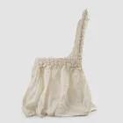 Elegantní potah na židli s opěradlem do obývacího pokoje z vyšívaného prádla - Panteo Viadurini