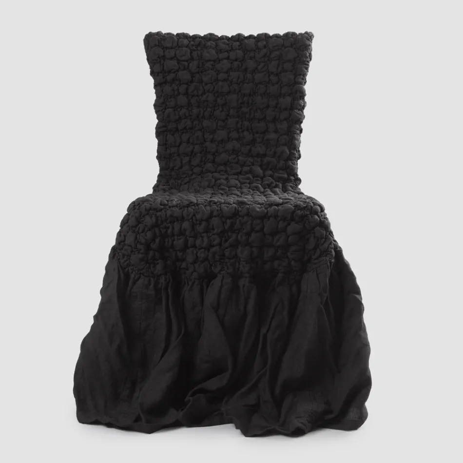 Elegantní potah na židli s opěradlem do obývacího pokoje z vyšívaného prádla - Panteo Viadurini