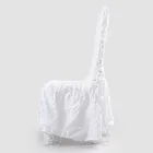 Elegantní potah na židli s opěradlem do obývacího pokoje z vyšívaného prádla - Panteo Viadurini