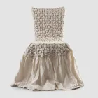 Elegantní potah na židli s opěradlem do obývacího pokoje z vyšívaného prádla - Panteo Viadurini