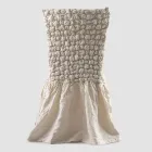 Elegantní potah na židli s opěradlem do obývacího pokoje z vyšívaného prádla - Panteo Viadurini