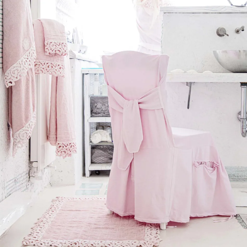 Elegantní potah na židli do obývacího pokoje v barevné bavlně s opěradlem - Filippa Viadurini