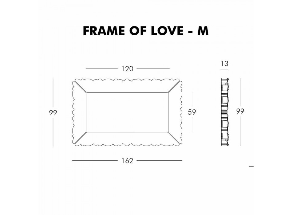 Slide Frame Of Love dekorativní nástěnný rám vyrobený v Itálii
