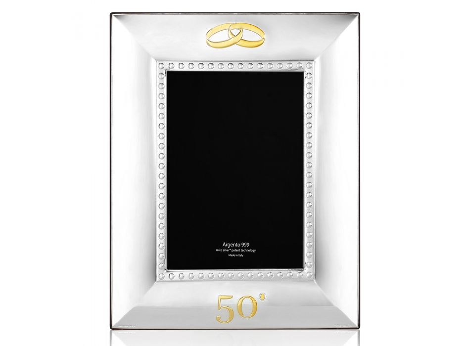 Luxusní stříbrný fotorámeček k výročí 25 nebo 50 let - Sallustio Viadurini