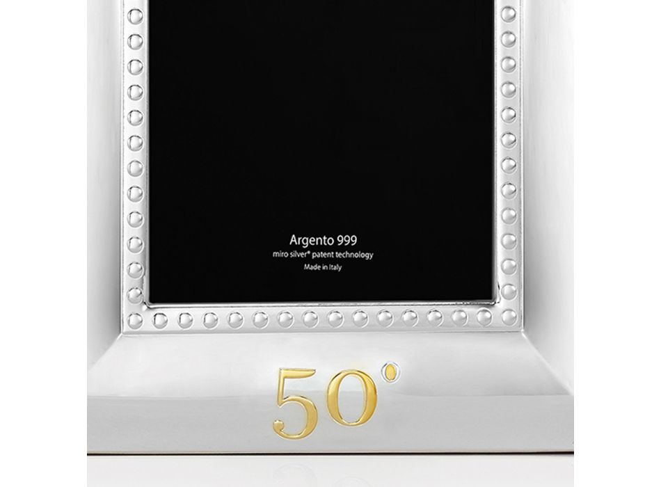 Luxusní stříbrný fotorámeček k výročí 25 nebo 50 let - Sallustio Viadurini