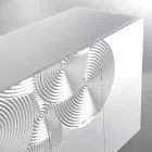 Příborník s 10 ante břidlice, moderní design, bílá, černá nebo zlato Viadurini