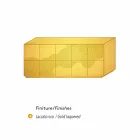 Příborník s 10 ante břidlice, moderní design, bílá, černá nebo zlato Viadurini