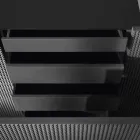 Příborník se dvěma černými dveřmi se 2 dveřmi a výsuvné zásuvky Flora Viadurini