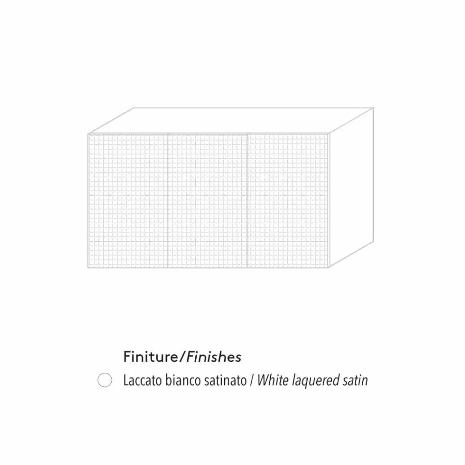 Příborník se dvěma černými dveřmi se 2 dveřmi a výsuvné zásuvky Flora Viadurini