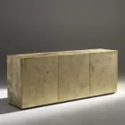 3dveřová příborník se 3 vnitřními policemi ze dřeva a MDF - Pesci Viadurini