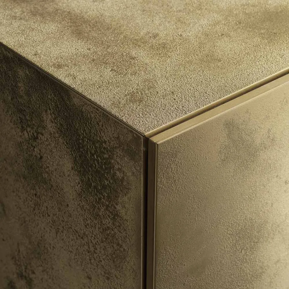 3dveřová příborník se 3 vnitřními policemi ze dřeva a MDF - Pesci Viadurini