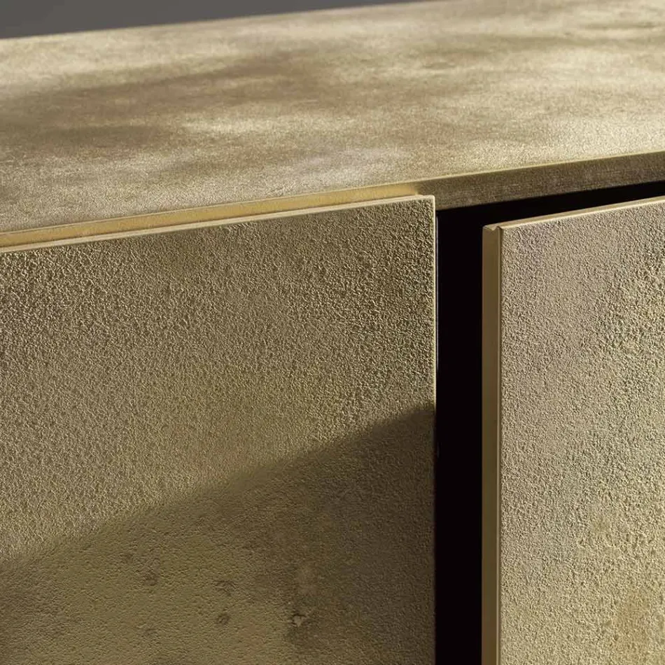 3dveřová příborník se 3 vnitřními policemi ze dřeva a MDF - Pesci Viadurini