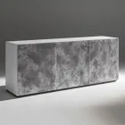 3dveřová příborník se 3 vnitřními policemi ze dřeva a MDF - Pesci Viadurini