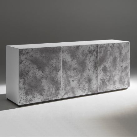 3dveřová příborník se 3 vnitřními policemi ze dřeva a MDF - Pesci Viadurini