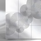 Moderní designový 8dveřový příborník Ardesia, bílá, černá nebo zlatá Viadurini