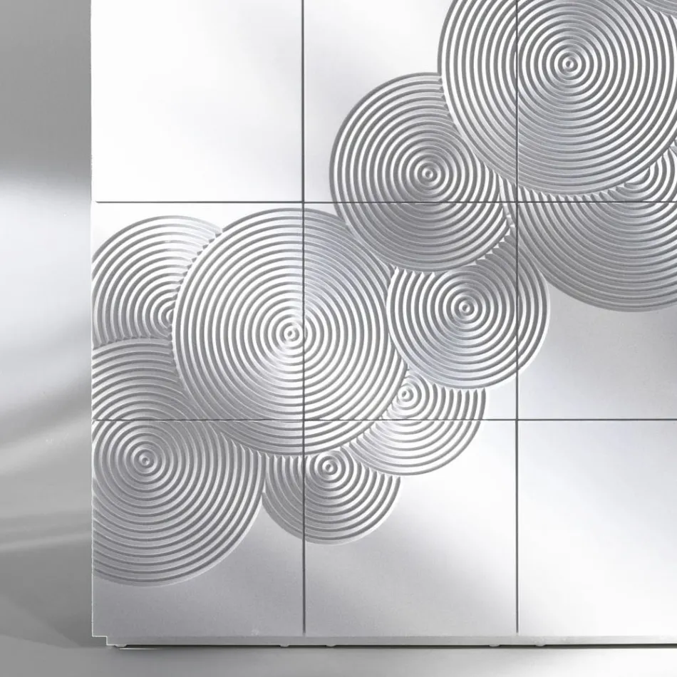 Moderní designový 8dveřový příborník Ardesia, bílá, černá nebo zlatá Viadurini