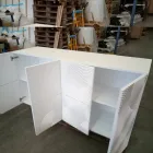 Moderní designový 8dveřový příborník Ardesia, bílá, černá nebo zlatá Viadurini