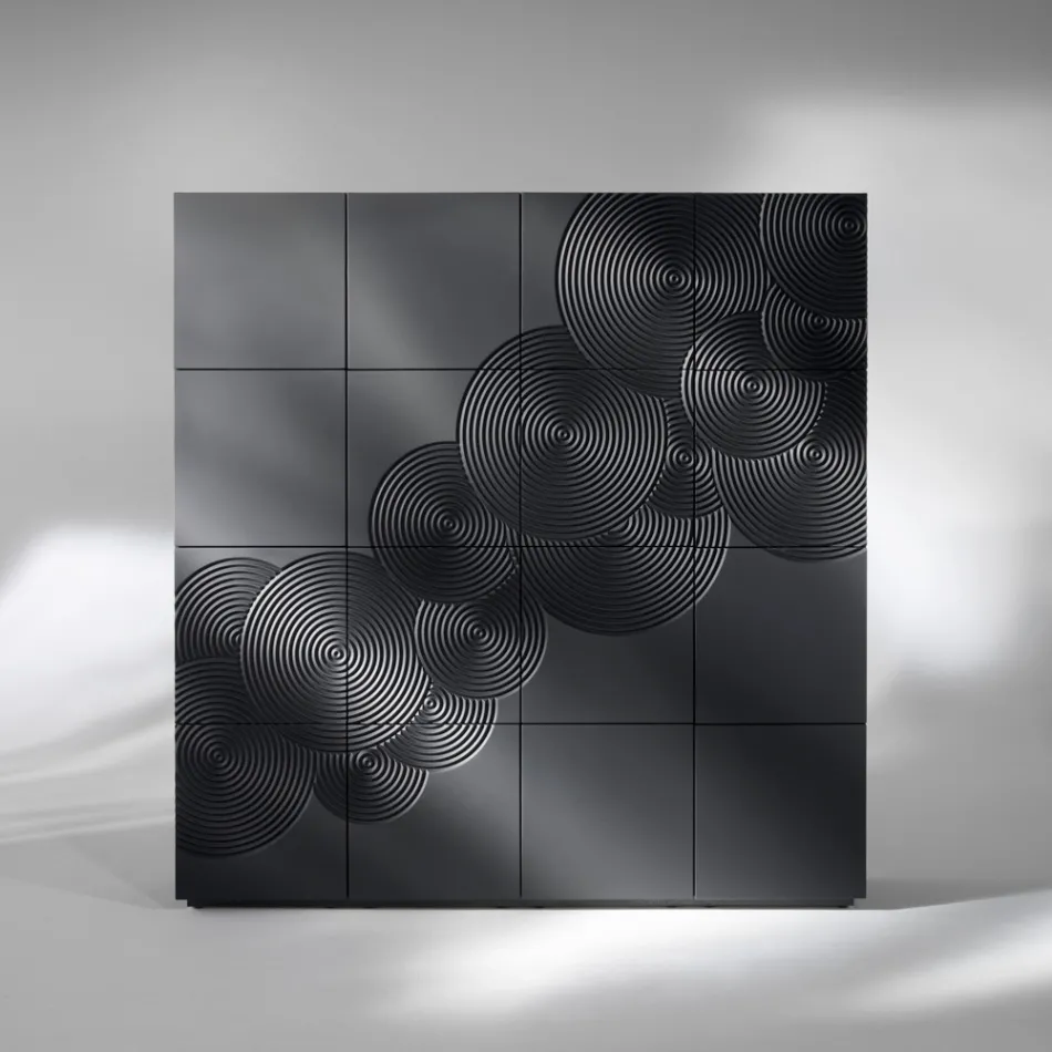 Moderní designový 8dveřový příborník Ardesia, bílá, černá nebo zlatá Viadurini