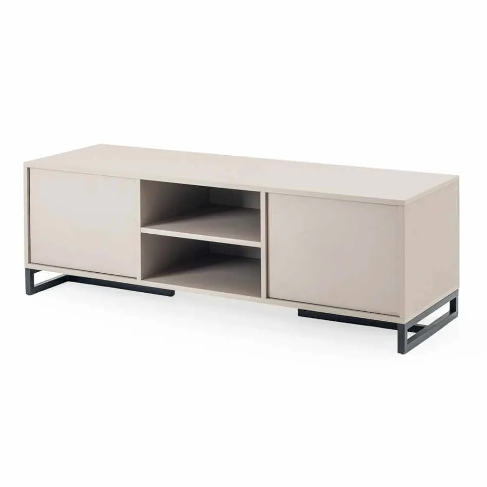 Moderní Low Sideboard v MDF a Metal Made v Itálii - Rohan Viadurini