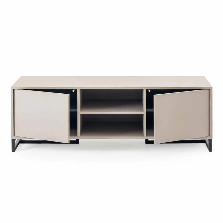 Moderní Low Sideboard v MDF a Metal Made v Itálii - Rohan Viadurini