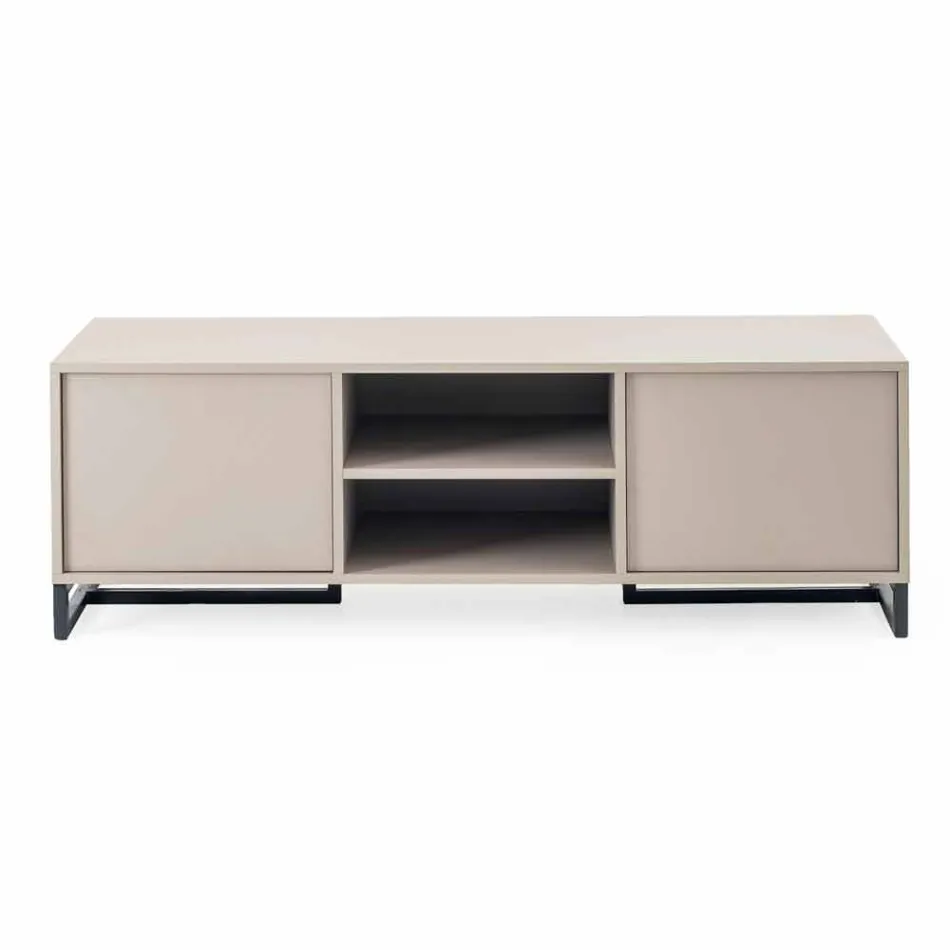 Moderní Low Sideboard v MDF a Metal Made v Itálii - Rohan Viadurini