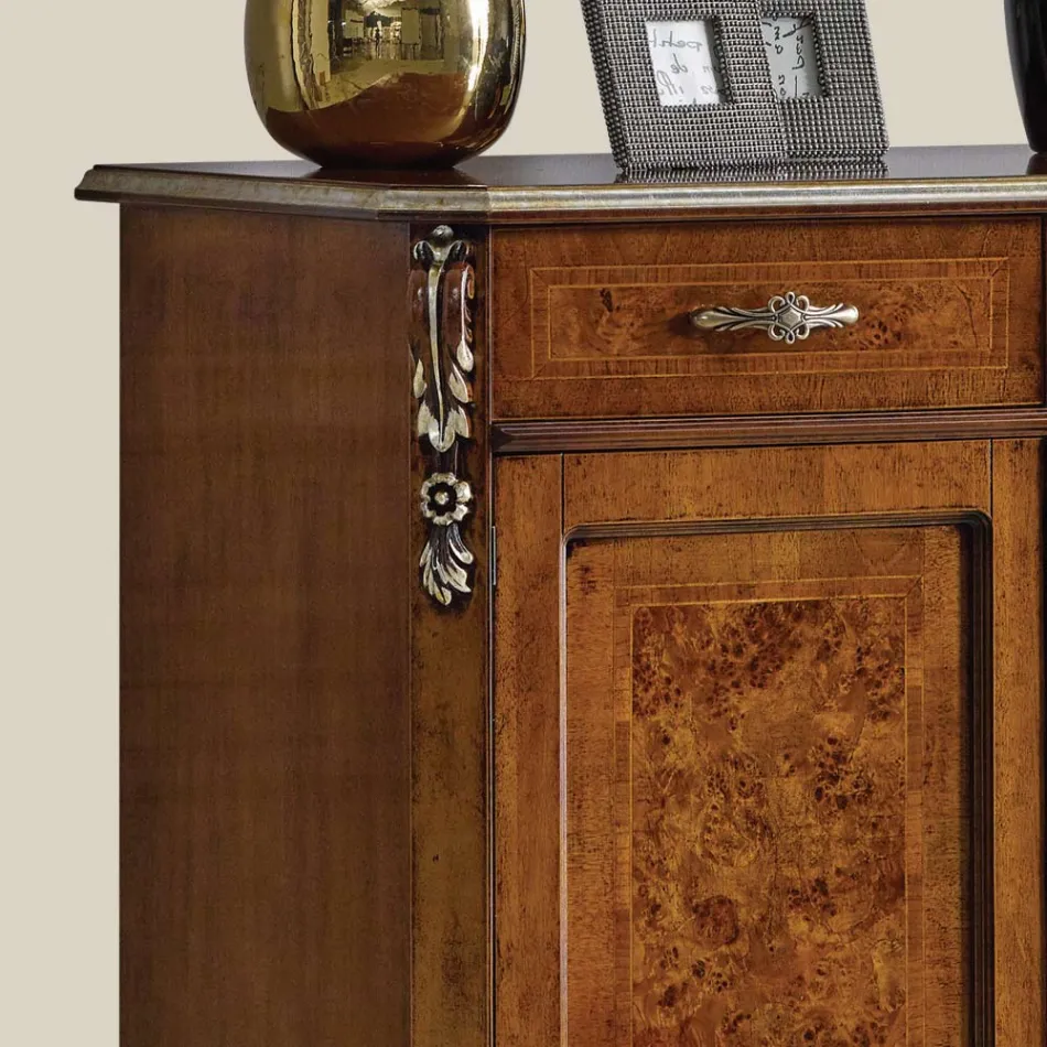 Klasický příborník se 2 dvířky a 2 zásuvkami ze dřeva Made in Italy - Cheverny Viadurini