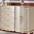 Klasický dřevěný příborník se 2 dvířky a 4 zásuvkami Made in Italy - Windsor Viadurini